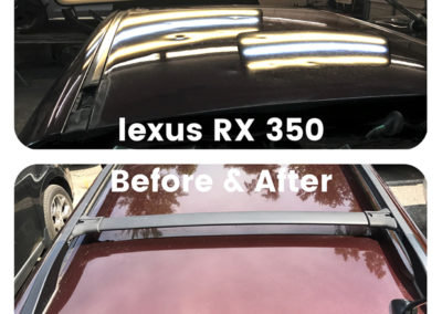 Before and After Lexus Dent Repair